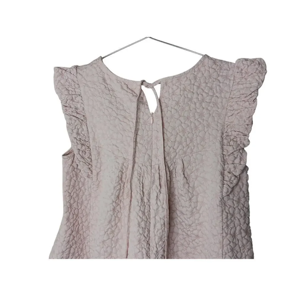 New with Tags Easel TEXTURED DRESS Pink Babydoll Dress SZ S - Picture 11 of 12